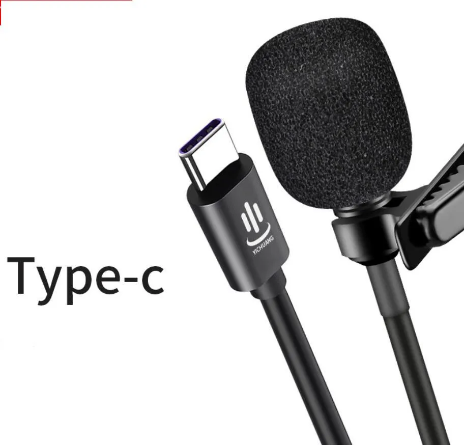 USB C Lavalier Mikrofon skraplacza do Android Windows Smartfony Wywiad typu Mic Samsung Huawei Xiaomi Mobile