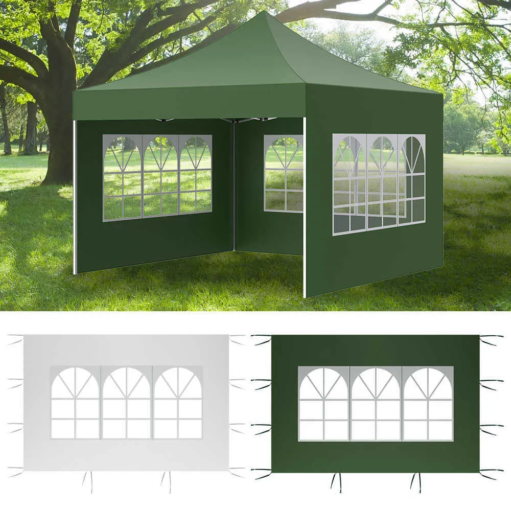 Tente extérieure portable mur en tissu Oxford étanche à la pluie tente étanche Gazebo abri de jardin abri mur latéral sans auvent cadre supérieur Y0706