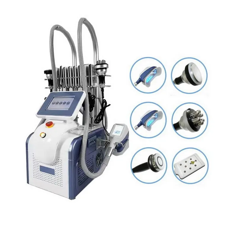 Portable Cryolipolysis Cryotherapy Slimming Machine With Ultrasonic Cavitation RF Fat Reduction Diode Lipolaser Lipo Laser