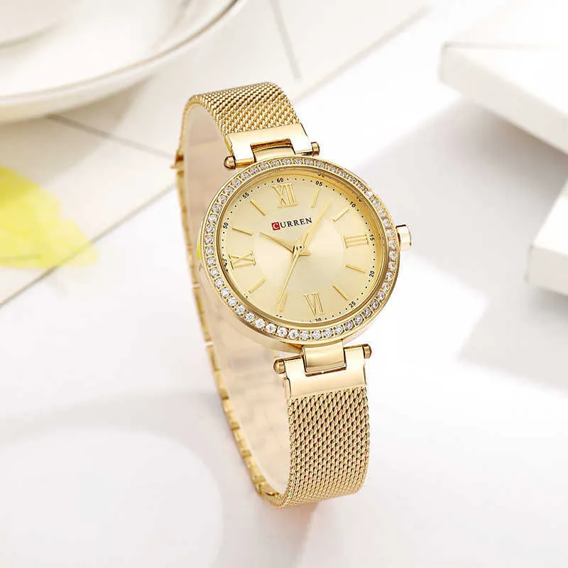 Relojes Curren de marca famosa para mujer, relojes de pulsera informales para mujer, relojes elegantes para mujer, reloj femenino 210527
