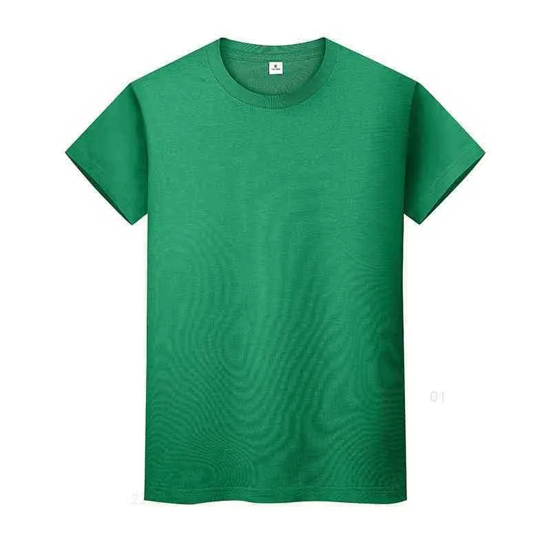 Новая круглая шея сплошная цветная футболка летом хлопковая рубашка с короткими рукавами и женщин полусмысления 726