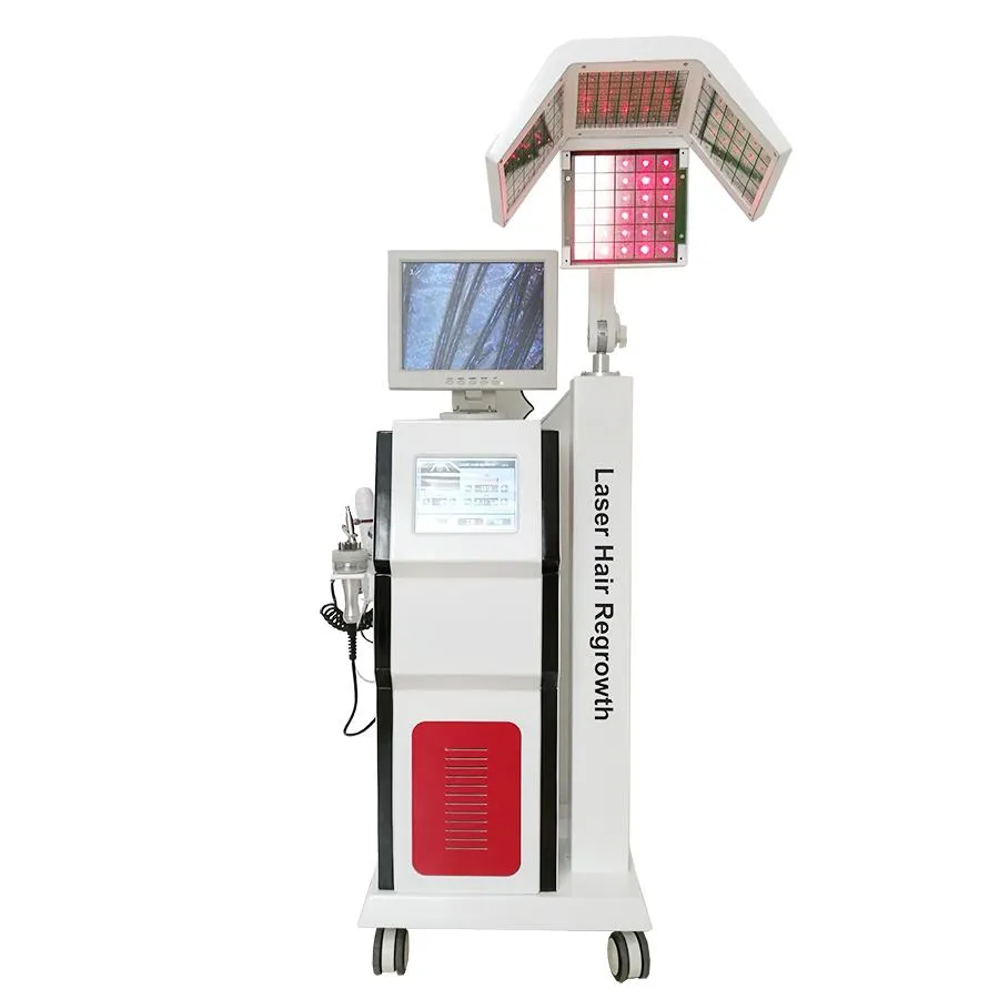 2021 Unisex Scalp Detection Laser Hair Growth Machine PDT LED Red Light Hårförlust Behandling RF Skönhetssalong för grossist
