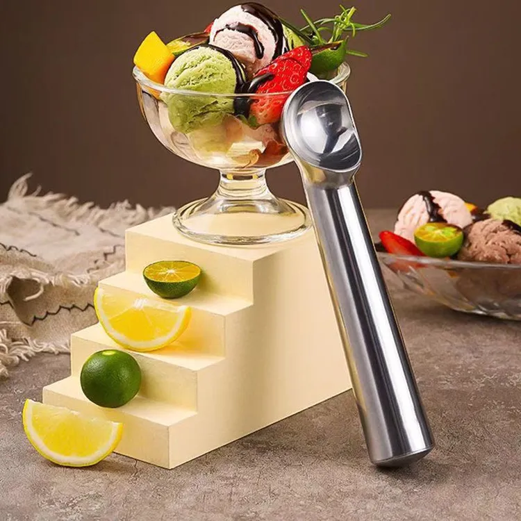 Aluminium Alloy Ice Cream Spoons Tools Black Silver Colors Dipper Handle Nonstick Anti Freeze Non Stick DH2007