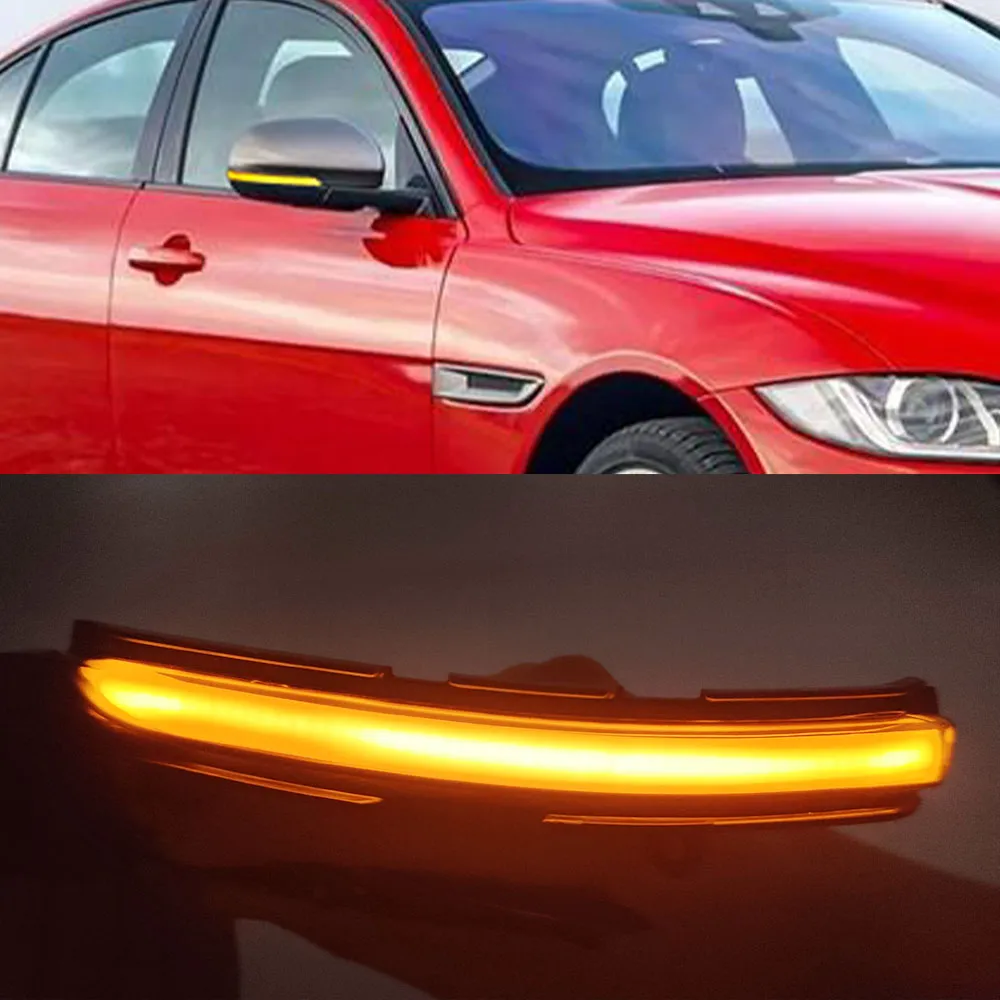 1Set LED Dynamic Turn Signal Light Side Mirror Indicator Lamp Blinker For Jaguar XE XF XJ F-TYPE XK XKR I-PACE X250 X2602542