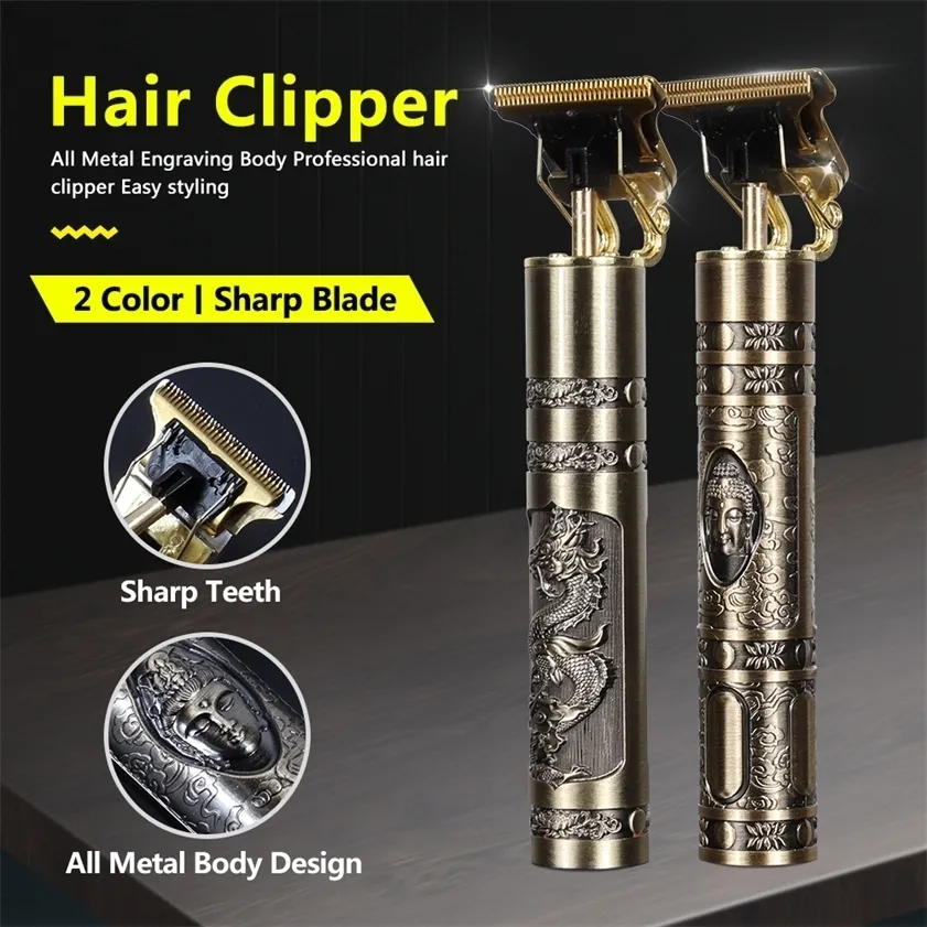 Electric Hair Trimmer Clipper Professional Men Barber Cutting Machine Rechargeable Cordless Beard cutter 220216
