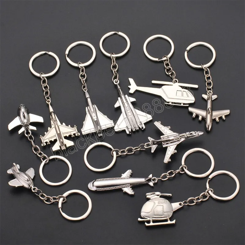 High Quality 3D Metal Model Airplane Aircraft Key Chains For Women Men Charm Pendants Car Keyring Keychain Jewelry Creative Gift