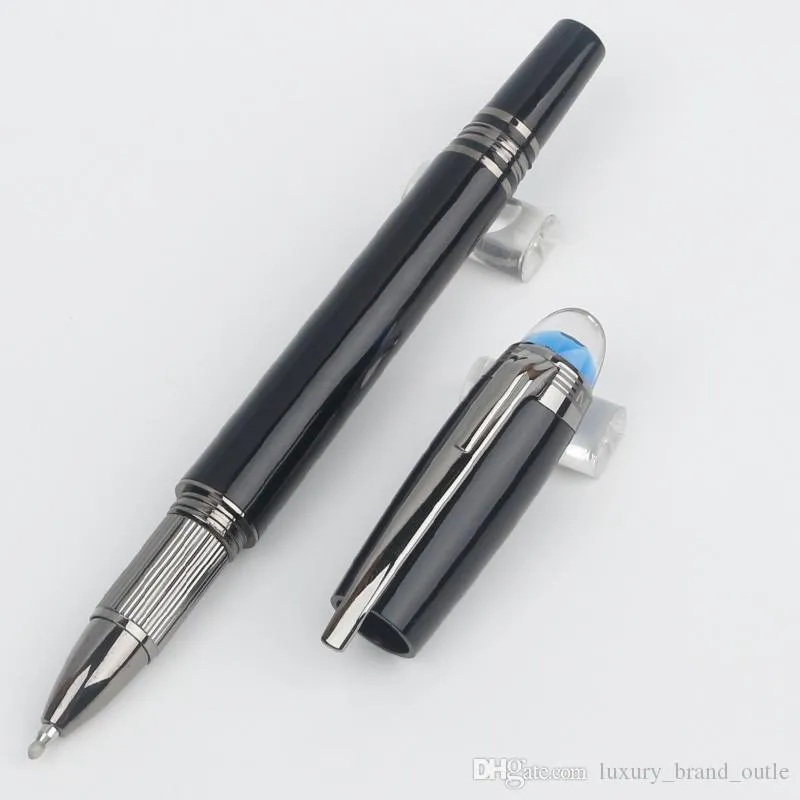 한정판 우주 탐사 블루 반투명 돔 블랙 수지 서클 코브 볼펜 Classique Metal Write Pens