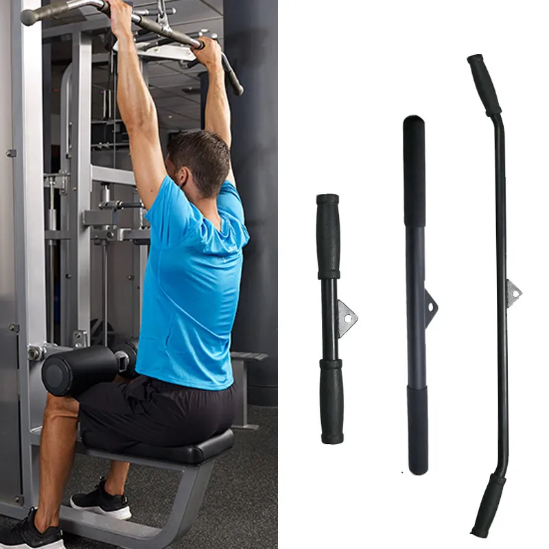 Fitness Lat Pulldown Bars Attachment Resistance Bands Home Gym Hollow Steel Biceps Triceps Training Bar Sport Equipment Accessories 100/50/38Cm Workout Long Sticks