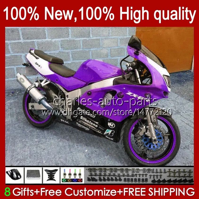 Bodywork For KAWASAKI NINJA ZX-6R ZX600C ZX 6R 636 600CC 600 CC 94-97 Body 50HC.122 purple black ZX-636 ZX600 ZX 6 R ZX636 1994 1995 1996 1997 ZX6R 94 95 96 97 Fairing Kit