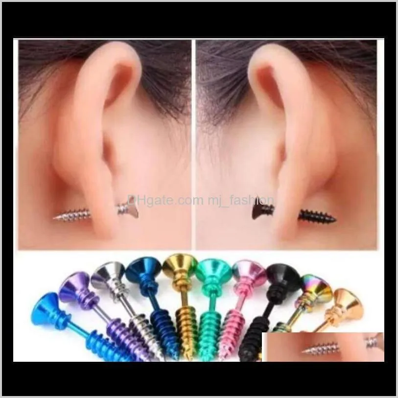 design jewelry wholesal plated beads mini stud earrings screws crystal stud earrings for women new design earrings ps1574