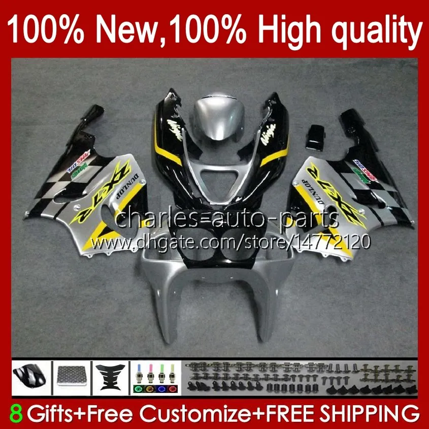 Bodys Kit For KAWASAKI NINJA ZX-7R ZX750 ZX 7R 96 97 98 99 00 01 02 03 Bodywork 28HC.37 ZX-750 ZX 7 R ZX 750 ZX7R 1996 1997 1998 1999 2000 2001 2002 2003 Fairings yellow silvery