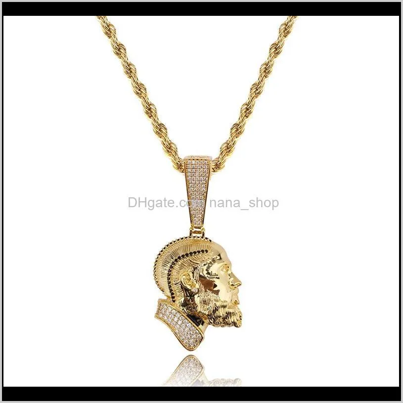 r.i.p  cuban chain necklace & pendant with tennis chain iced out bling cubic zirconia shining mens hip hop jewelry