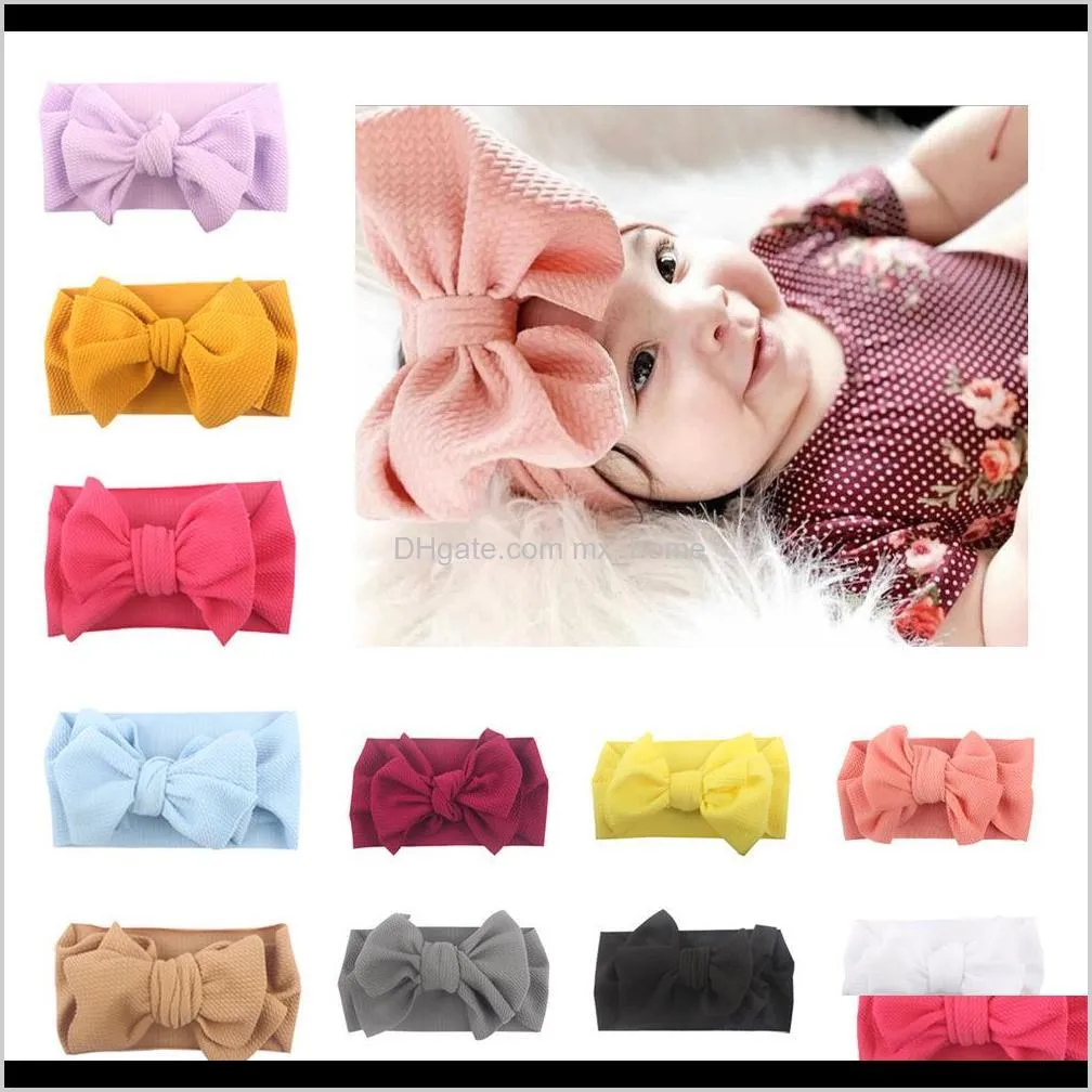 Hair Accessories Baby Kids Maternity Drop Delivery 2021 Fashion Soft Elastic Childrens With Butterfly Bow And Girls Headwear Jkazf