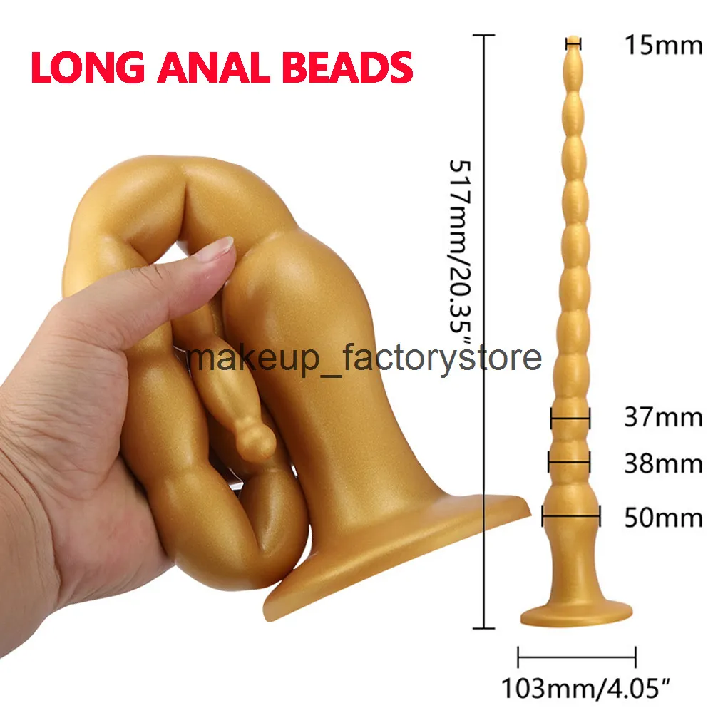 Massage Erotic Butt-Plug Long Anal Beads Dildo Silicone Butt Anus Dilatator Ball Ass Massage Anal Buttplug Sex Toys For Women Gay Men