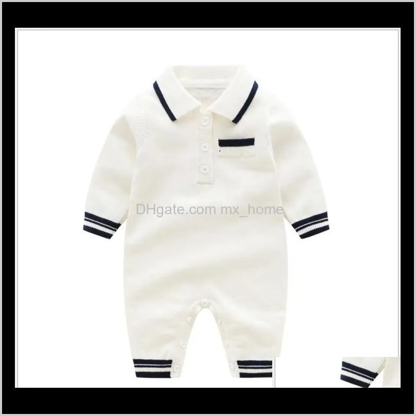 2021 new baby knitted rompers onesies spring autumn newborn jumpsuits long sleeve toddler sweater children overall one-piece