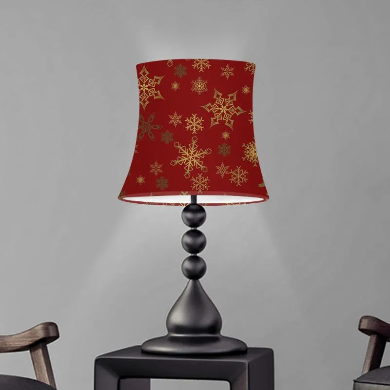 Okładki lampy Odcienie Snowflake Patern Boże Narodzenie Decor Stół Ekrany Dustoodporna Pokrywa Sypialnia Pokój Dekoracje Dekoracji Domu Rok