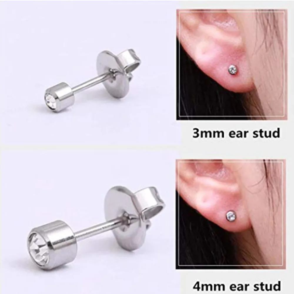 1/2/4Pcs Disposable Sterile Ear Piercing Unit Cartilage Tragus Helix Piercing  Gun No Pain Piercer