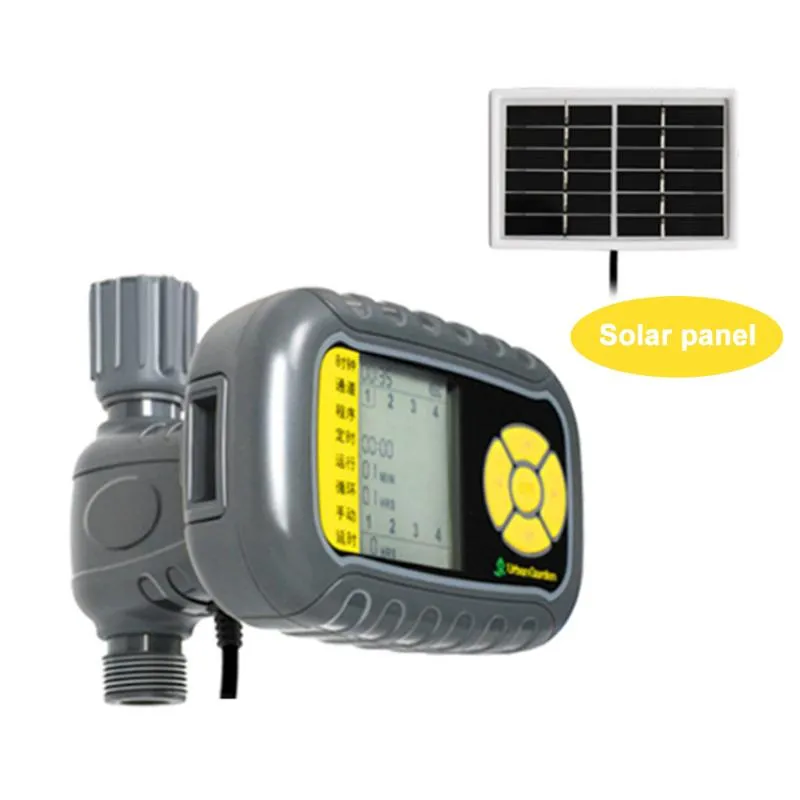 Garden Water Timer Bateria / Solar Zasilany Nawadnianie System Kontrolera Konewujące Automatyczne urządzenia Wąż Elektroniczny Kran