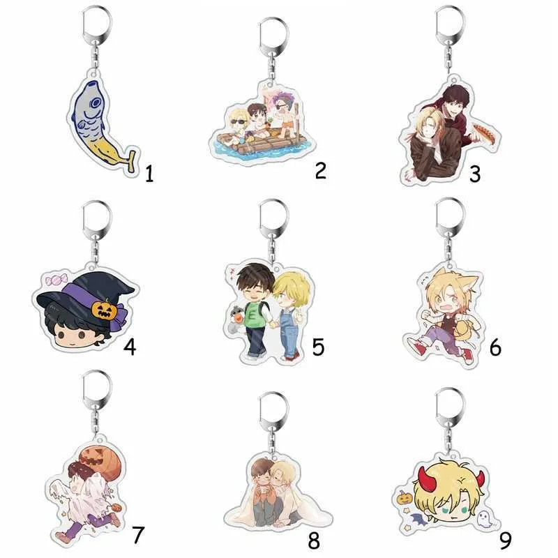 Japan Anime Banana Fish Ash Lynx Okumura Eiji Cosplay Cartoon Acryl Keychain Telefoon Charm Hanger Sleutelhanger Xmas Gift G1019