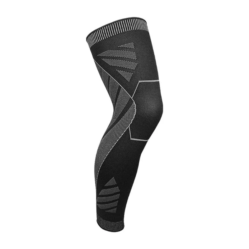 Elbow & Knee Pads Sports Kneepad High Stretch Long Leg Elastic Support Fitness Gear Exercise Cycling Gaiters Knitted Pressure