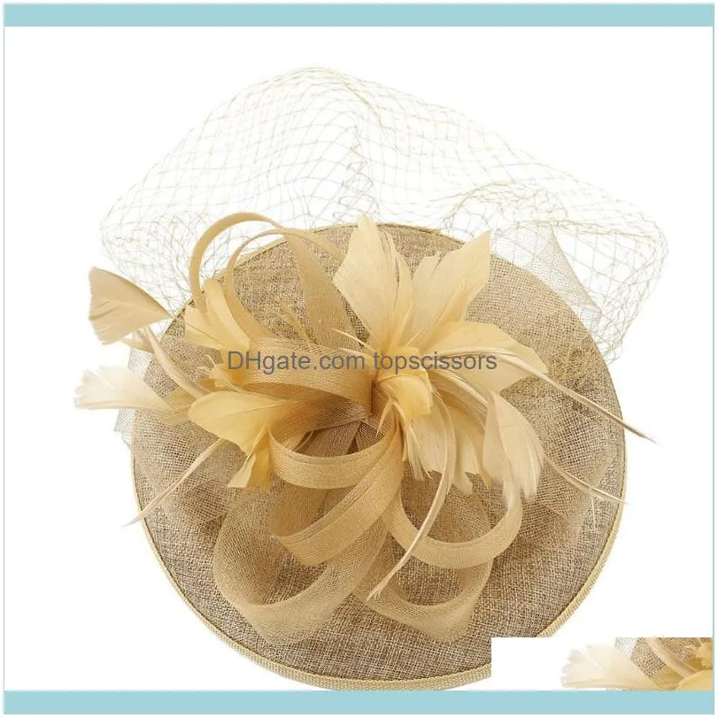 Women`s Elegant Hat Strap Flower Feather Party Hair Clip Headband Accessory Wedding Accessories #41