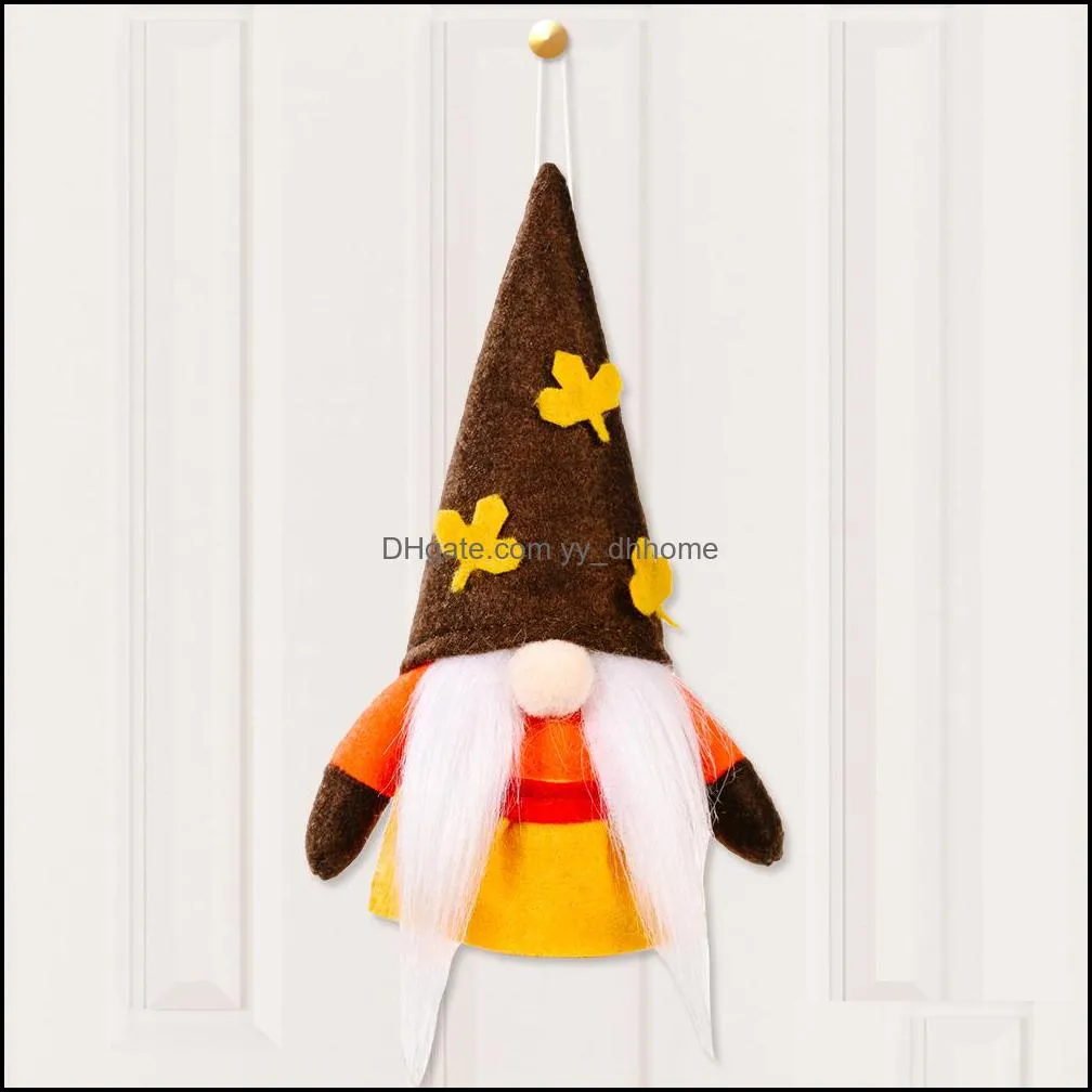 Party Supplies Harvest Festival Hanging Gnome Ornaments Handmade Plush Faceless Doll Hallowee Decoration XBJK2107