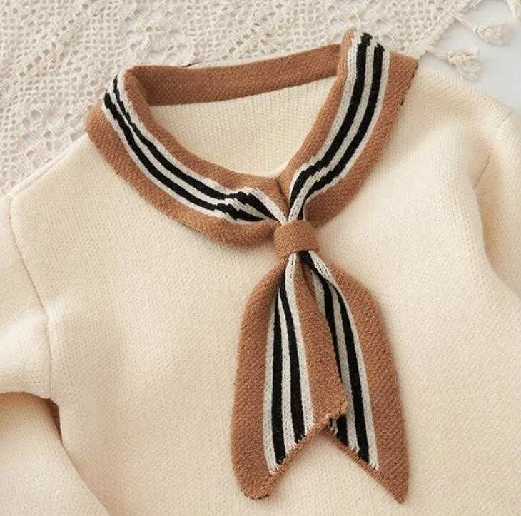 2021 Spring Autumn New Arrival Girls Knitted Suit Top+skirt Kids Clothing Girls Clothing