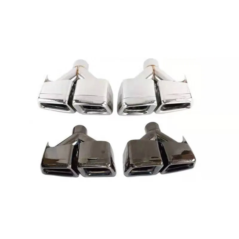Stainless Steel Square Tailpipes Muffler Tips For 2024 BENZ AMG Style