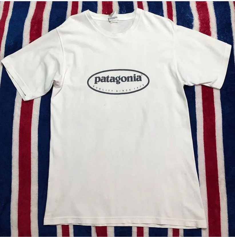 Tops de marca T-shirt das mulheres americanas carta do vintage impresso Cottonsimple Shirts Top homens de mangas curtas cor branca XS-3XL
