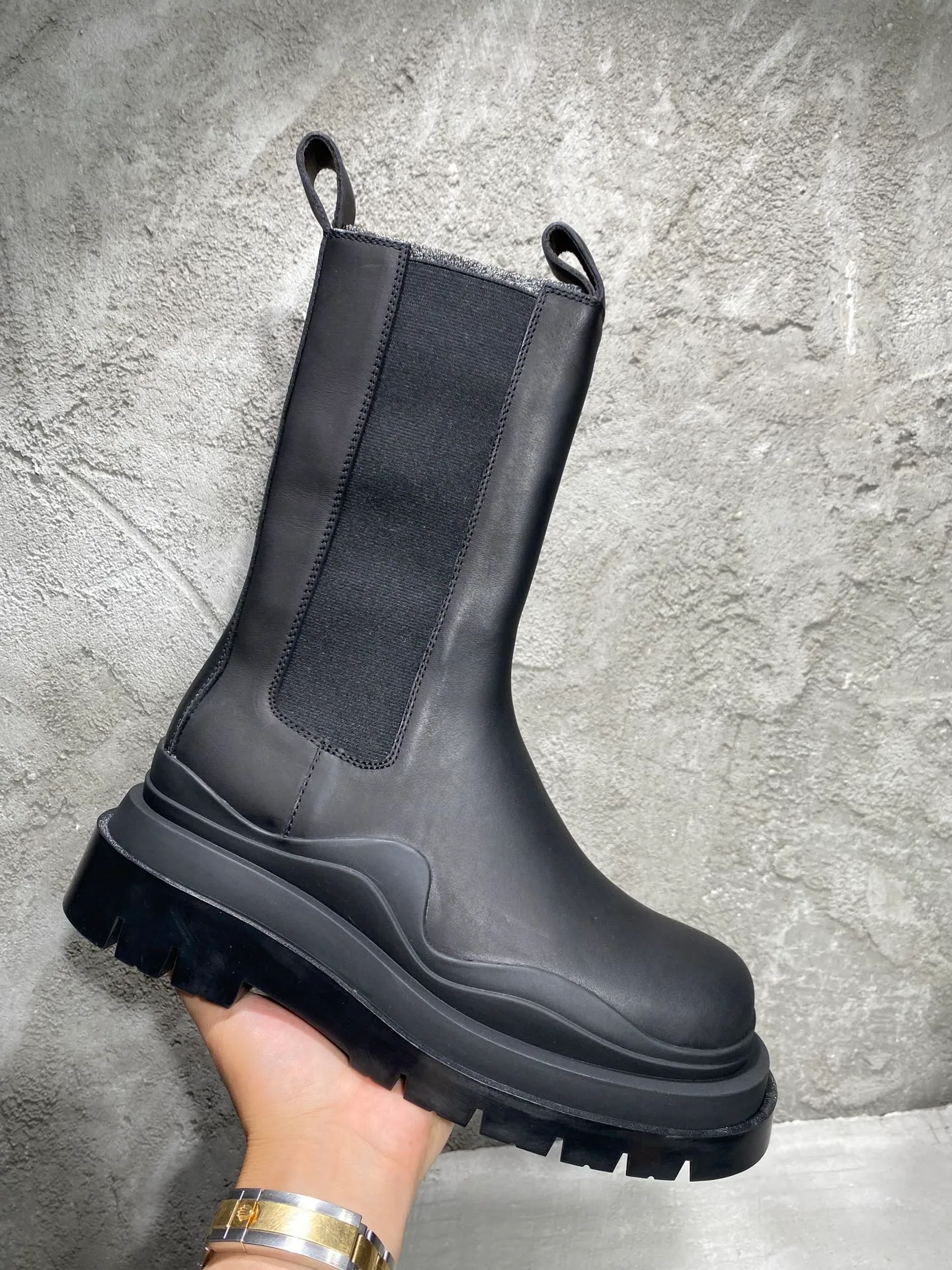 Mens Fashions Womens och Botteg Real Leather New Black Boots Shoes ~ Great Womens and Mens Designer Boots EU Storlek 36-45