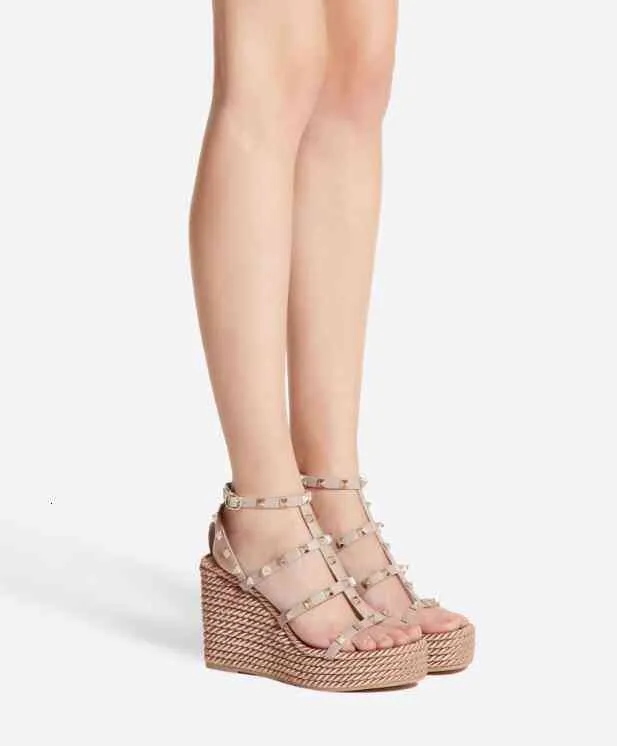最新型 バレンタインサマーレディーススタッドストラップウェッジサンダルレディース高級女性デザイナードレス パーティー足首ストラップ グラディエーターサンダルeu35 43 ポイント9倍 靴 付属品 サンダル Svenh Art