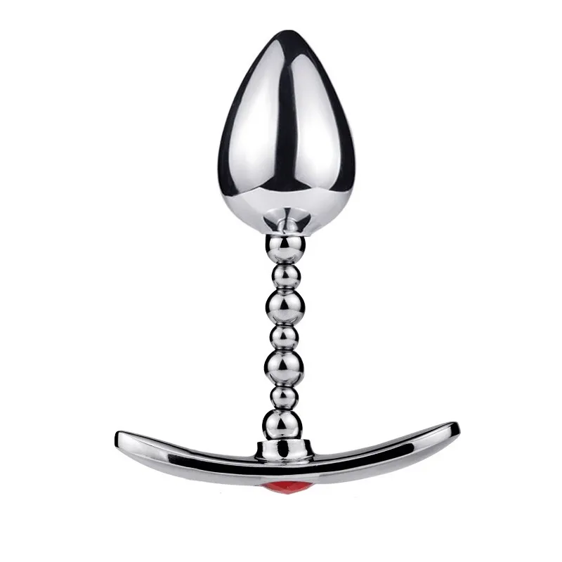 anchor plug anal Hot Sale Anchor Anal Butt Plug Anchor-Shaped Handle with Jewel Silver Small  Medium Big - Metal Anal Plug, Metal Butt Plug main image 1