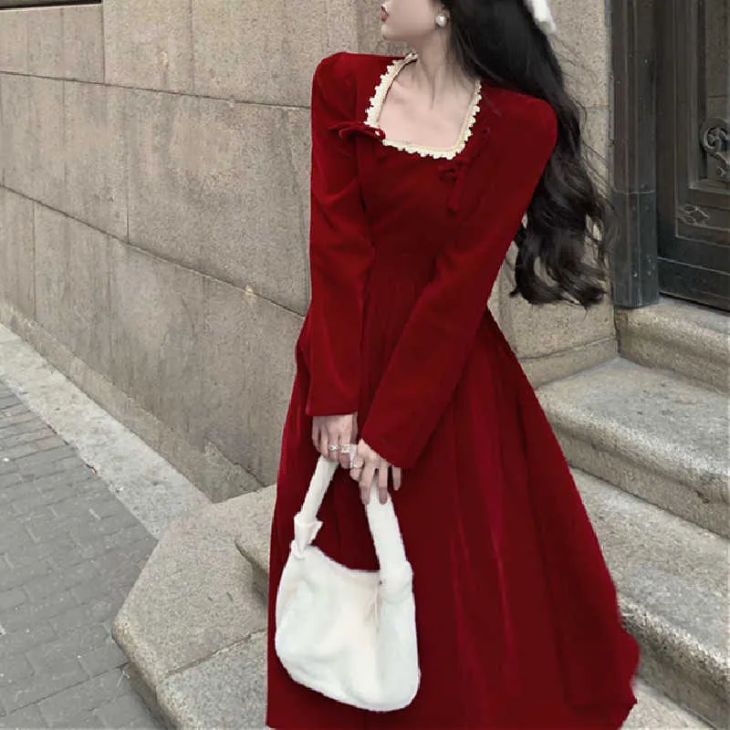 Korean long sleeve dress sales