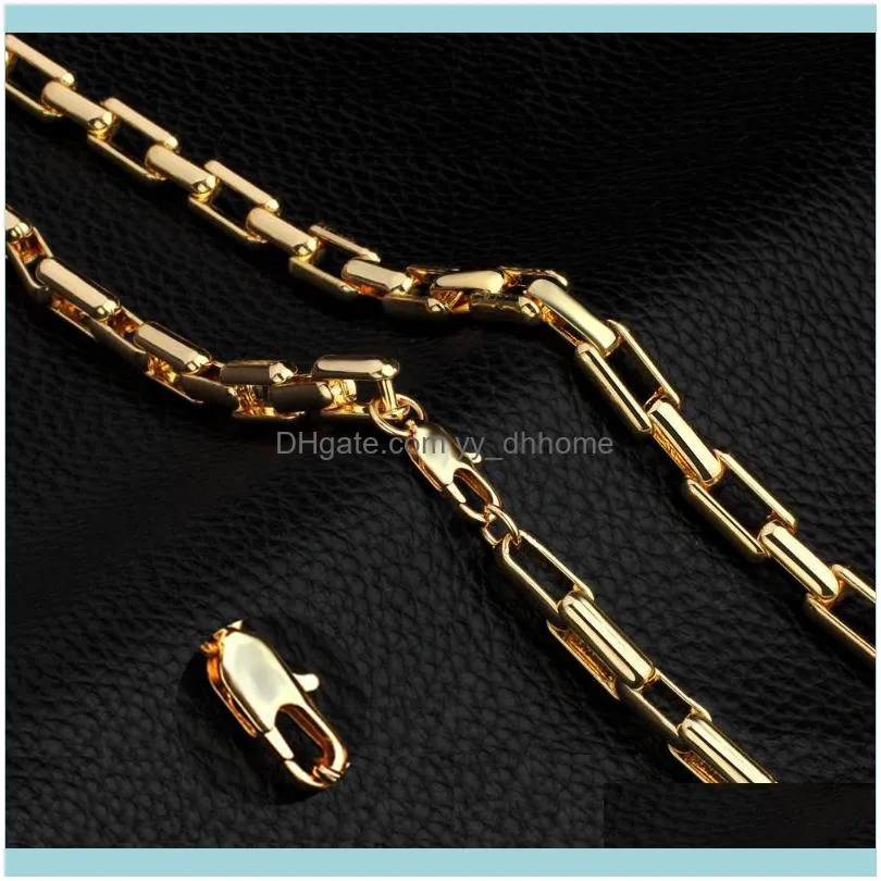 Earrings & Necklace 9MM Square Necklaces Copper Chains Charm Jewelry Sets For Men Women Hip Hop Punk Choker Bracelets