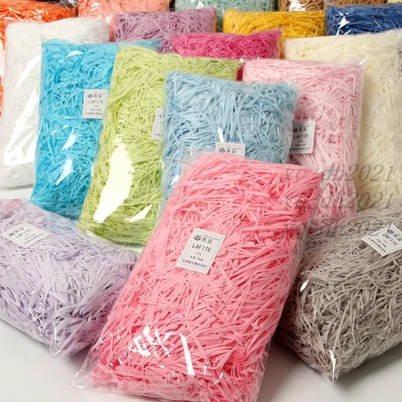 100g/Pack Raffia Shredded Paper Gift Box Filling Wrap Creative Wedding Decoration Supplies For Free DHL