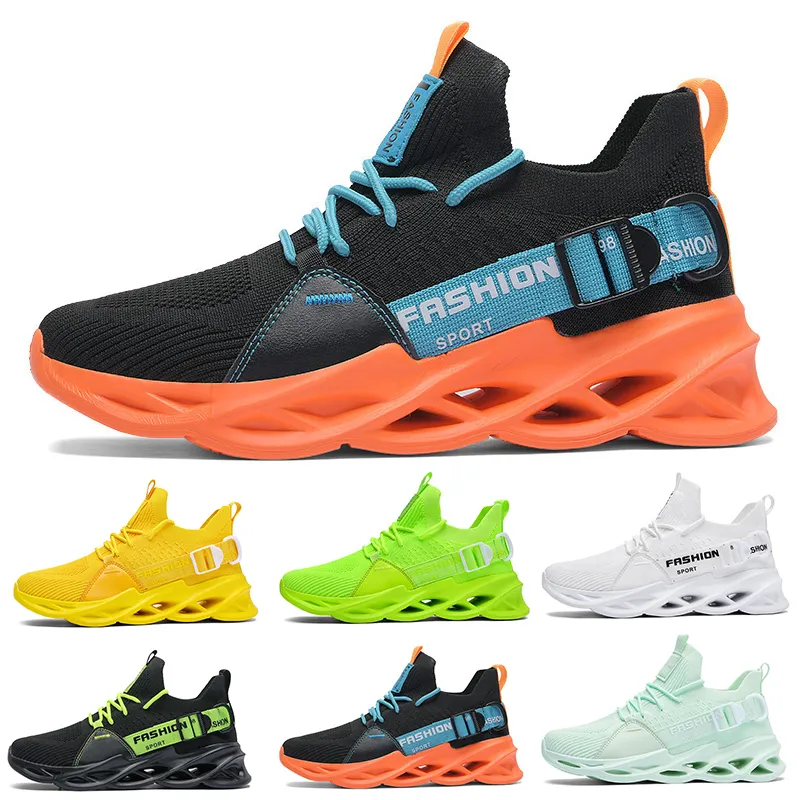 Gai gai gai högkvalitativa icke-varumärken män kvinnor löpskor svart vit grön volt gul orange andningsbara herr mode tränare utomhus sport sneakers 39-46