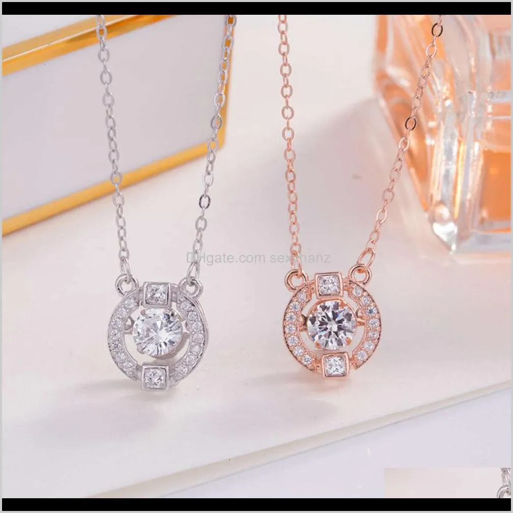 pendants shi jia`s beating heart necklace, women`s exquisite and smart element, crystal, single diamond clavicle chain