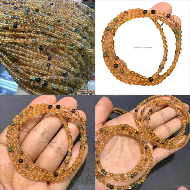 Colorful hair crystal three circle bracelet, 4mm millet bead Three Circle Bracelet, colorful ring, supporting texture