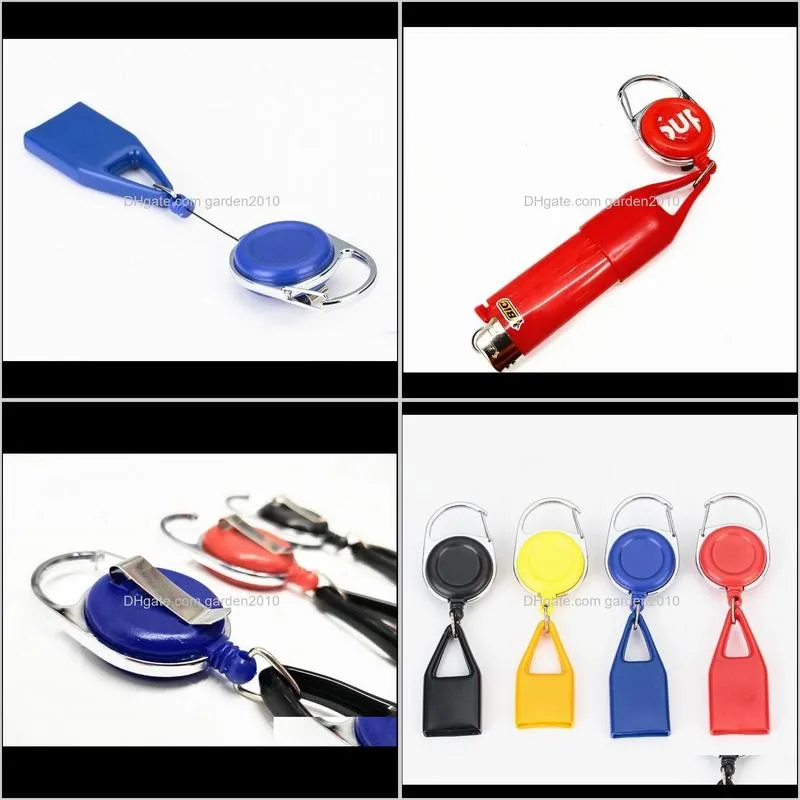 colorful lighter sheath protective case key buckle portable leash telescopic rope shell for cigarette smoking pipe high quality wb3214