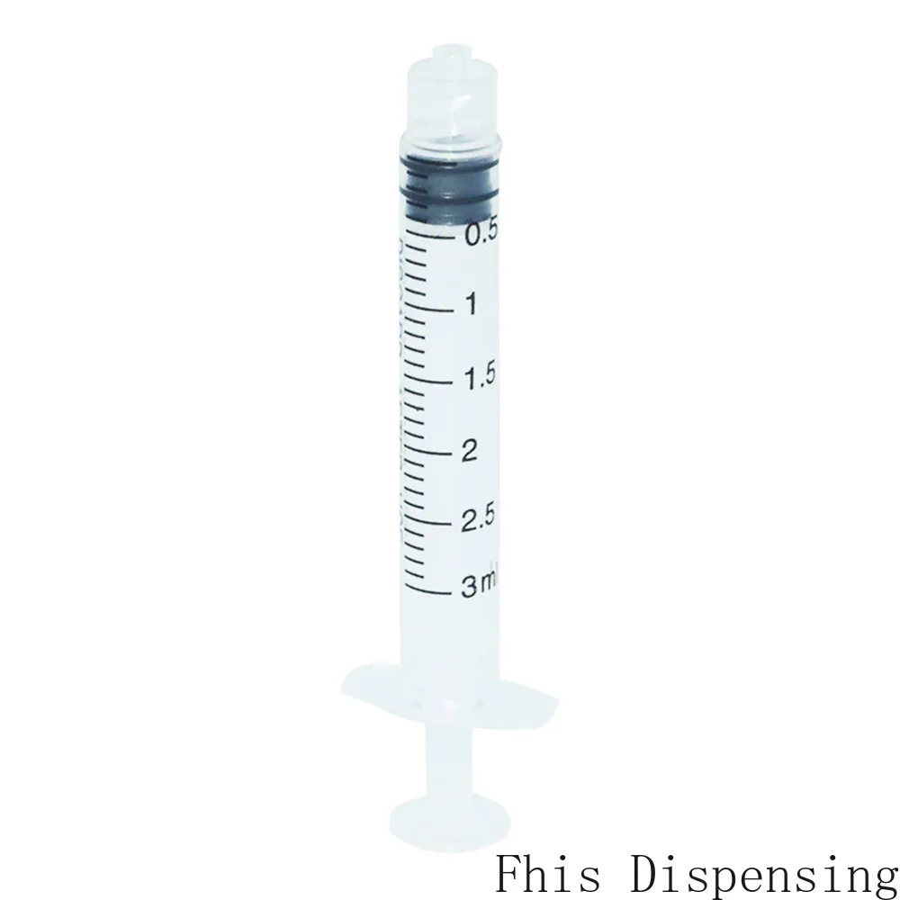 Mistura de soluto da seringa 3cc / 3ml para laboratórios científicos e dispensar múltiplos usa seringa industrial sem pacote de agulha de 50