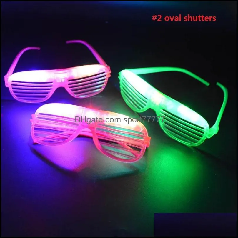 Woman Man Boy Girl Blinking LED Blind Eye Glasses Light Up Flashing Glasses Eye Mask Glow Party Supplies Wedding Decoration