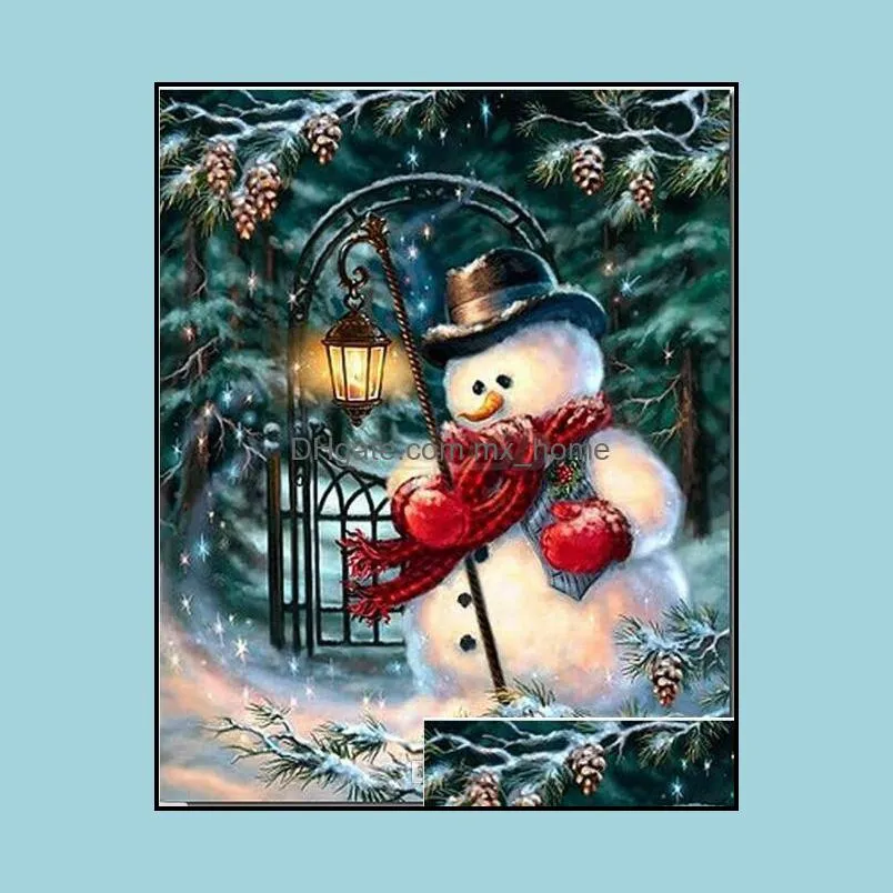 Santas Christmas Tree Diamond Embroidery DIY Needlework Full Diamond Painting Cross Stitch 5D Rhinestones Mosaic New Year