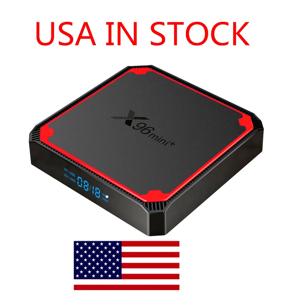 USA x96 Miniからの船Plus TV Box Android 9.0amlogic S905W4 1GB 2GB RAM 8GB 16GB ROM 2.4G 5G WIFI 4Kセットトップ