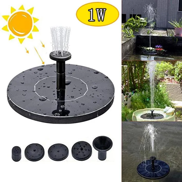 Mini Solar Power Water Fountain For Bird Bath Fountain Free Standing Solar Panel Kit Water Floating Garden Decors