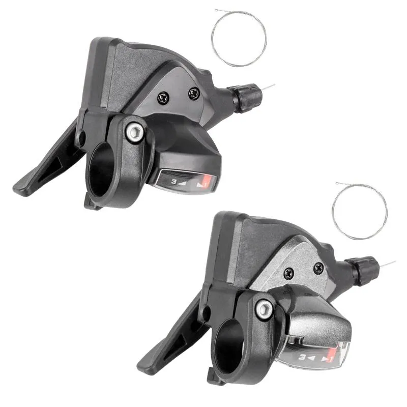 Deragliatori per bici MTB Mountain Leva del cambio a sinistra 3 velocità Deragliatore per bicicletta Thumb-tap Shifter Accessori per ciclismo