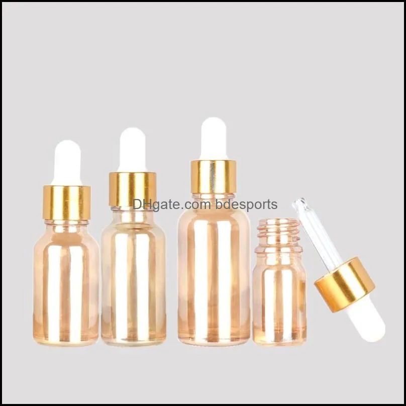 Storage Bottles & Jars Amber Glass Dropper Liquid For Essential Pipette Refillable 50PCS/lot