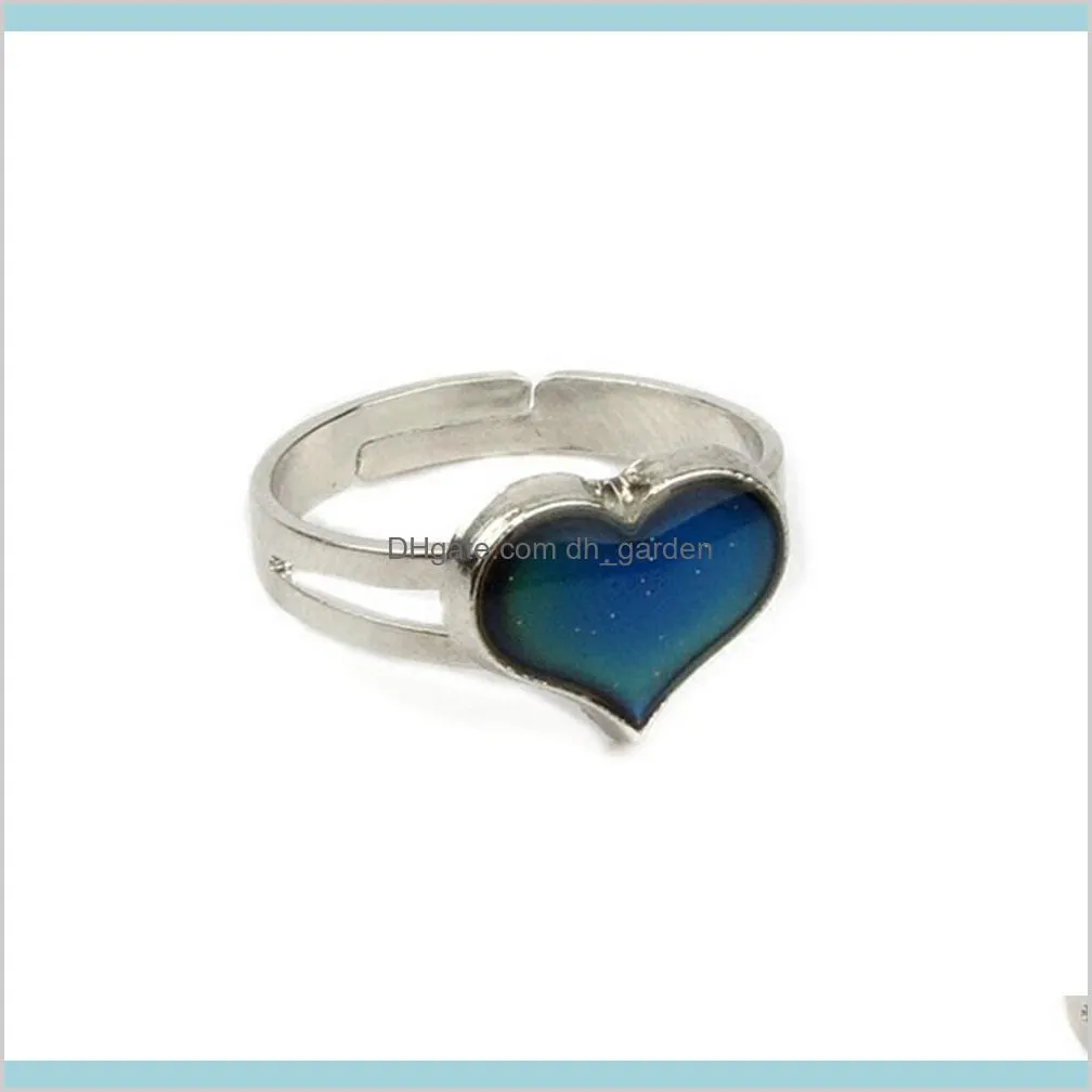 Heart Ring Open Adjustable Temperature Changing