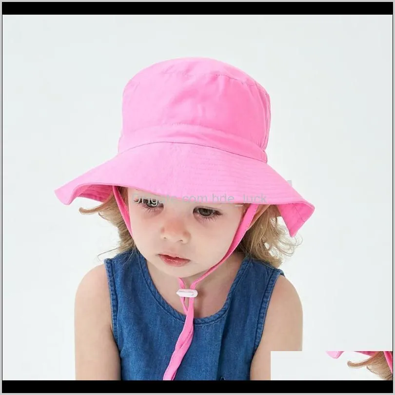 New Summer Baby Sun Hat Children Outdoor Neck Ear Cover Anti UV Protection Beach Caps Boy Girl Swimming Hats For 3-8 Years