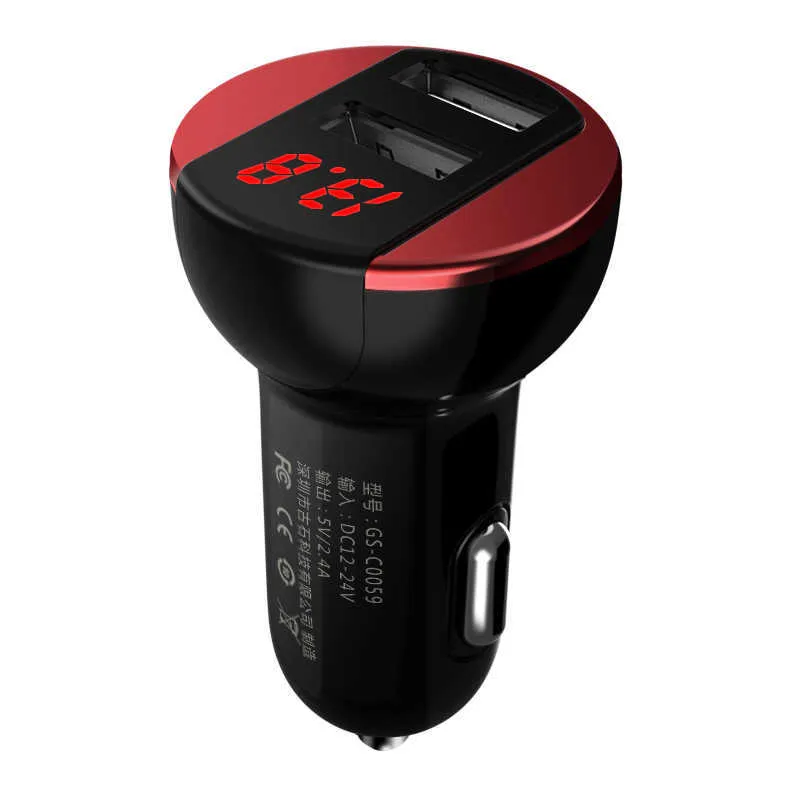 Universal 5V/3.1A Dual USB Output Car Charger For Huawei P10 Plus Mate 9 Xiaomi Mi5 Mi6 LED Voltage Monitoring