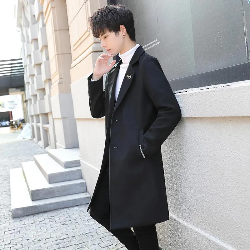 Plus Size Style Men Wool Blends Peacoat Blend Winter Coat Warm Slim Fit Casual Overcoat In Plain Color Sizes M 4XL From Mondaybtday 37.86 DHgate.Com